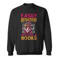Easily Distracted By Dragons And Books Booknerd Dragon Lover Sweatshirt