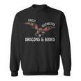 Easily Distracted By Dragons And Books Nerd Readers Sweatshirt