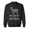 Easily Distracted By Goats & Books Lover Sheep Kid Sweatshirt Easily Distracted By Goats & Books Lover Sheep Kid Sweatshirt