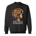 Education Is Freedom Afro Woman Book Illustration Sweatshirt