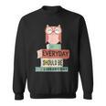 Everyday Should Be Library Day Cute Owl Reading Books Lover Sweatshirt Everyday Should Be Library Day Cute Owl Reading Books Lover Sweatshirt