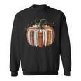 Fall Book Pumpkin Retro Reading Halloween Teacher Sweatshirt
