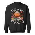 Fall In Love With Reading Autumn Librarian Cute Book Lover Sweatshirt