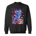 Fantasy Dragon Reading Books Bookworm Sweatshirt