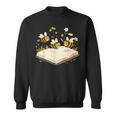 Floral Bumble Bee Reading Book Wildflower Bookish Librarian Sweatshirt