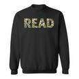 Floral Read Typography Aesthetic Book Lover Sweatshirt