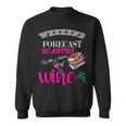 Weekend Forecast Reading With a Chance Of Wine Book Humor Sweatshirt