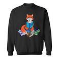 Fox Nerd Reading Books Bookworm Library Book Sweatshirt Fox Nerd Reading Books Bookworm Library Book Sweatshirt