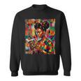 Geometric History Educated Women Reading Book Melanin Sweatshirt