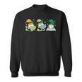 Gnomes Reading Books Teacher St Patricks Day Shamrock Irish Sweatshirt