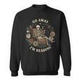 Go Away I'm Reading Librarian Skeleton Reading Book Lover Sweatshirt