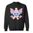 Goat Open Book Reading Animal Lover Graphic Portrait Round Sweatshirt