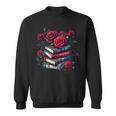 Gothic Books Roses Dark Academia Vintage Library Romance Sweatshirt