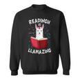 Graduation Cute Animal Llama Reading Book Nerds Bookworm Sweatshirt Graduation Cute Animal Llama Reading Book Nerds Bookworm Sweatshirt