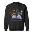 Grow Your Mind Wildflower Book Floral Motivation Sweatshirt