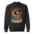 Halloween Tarot Card The Reader Skeleton Reading Books Sweatshirt Halloween Tarot Card The Reader Skeleton Reading Books Sweatshirt