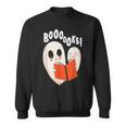 Halloween Teacher Library Ghost Books Men Women Kids Sweatshirt