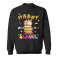 Happy Back To School Cat Books The Start Of The School Year Sweatshirt Happy Back To School Cat Books The Start Of The School Year Sweatshirt