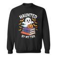 Haunted By My TBR Cute Ghost Reading Books Pumpkin Bookworms Sweatshirt