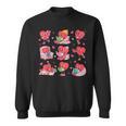 Hearts Reading Book Lovers All Booked For Valentine Sweatshirt