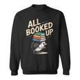 Hedgehog Book Lovers All Booked UP Retro Sweatshirt