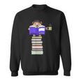Hedgehog Reading Books And Drinking Tea Sweatshirt