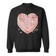 Hot Girls Read Books Cute Heart Graphic Sweatshirt
