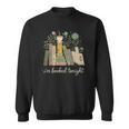 I'm Booked Tonight Floral Books Cozy Reading Graphic Sweatshirt
