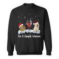 I'm Simple Woman Books Wine Golden Retriever Dog Lover Xmas Sweatshirt