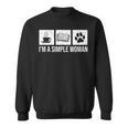 I'm A Simple Woman Tea Books & Dogs Reading Lover Sweatshirt