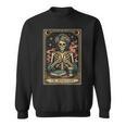 The Introvert Skeleton Tarot Card Coffee Book Lover Sweatshirt