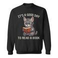 It's A Good Day To Read A Book Cat Pixel Art Sweatshirt