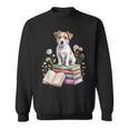 Jack Russell Terrier Bookworm Flowers Book Reading Books Sweatshirt Jack Russell Terrier Bookworm Flowers Book Reading Books Sweatshirt