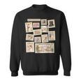 Jane Austen Book Classic Literature Stamp Collage Sweatshirt