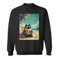 Japanese Cat Book Summer Beach Vacation Cruise Sweatshirt