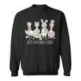 Just A Bookish Goose Bunny Easter Day Reading Book Lover Sweatshirt