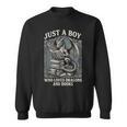 Just A Boy Who Loves Dragons And Books Fantasy Gothic Sweatshirt Just A Boy Who Loves Dragons And Books Fantasy Gothic Sweatshirt