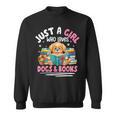 Just a Girl Who Loves Dogs & Books Dog Reading Sweatshirt