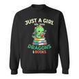 Just a Girl Who Loves Dragons & Books Book Lover Kids Nerd Sweatshirt Just a Girl Who Loves Dragons & Books Book Lover Kids Nerd Sweatshirt
