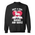 Just A Girl Who Loves Horses And Books Heart Reading Sweatshirt