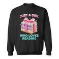 Just a Girl Who Loves Reading Women Book Lover Bookworm Sweatshirt