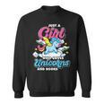 Just A Girl Who Loves Unicorns And Books Animal Reading Sweatshirt