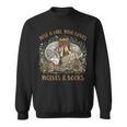 Just A Girl Who Loves Wolves And Books Fantasy Wolf Reader Sweatshirt