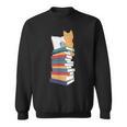 Kawaii Cat Books Tea Coffee Sweatshirt