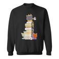 Kawaii Cats Books Coffee Sweatshirt