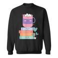Kawaii Pastel Goth Cute Hot Chocolate Book Lover Anime Art Sweatshirt