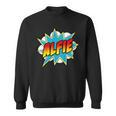Kids Boys Alfie Name Comic Book Superhero Sweatshirt