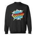 Kids Boys Colton Comic Book Superhero Name Sweatshirt