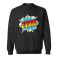 Kids Boys Evan Comic Book Superhero Name Sweatshirt