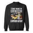Kids Boys Girls Reptile Read Books Pet Leopard Gecko Lover Sweatshirt